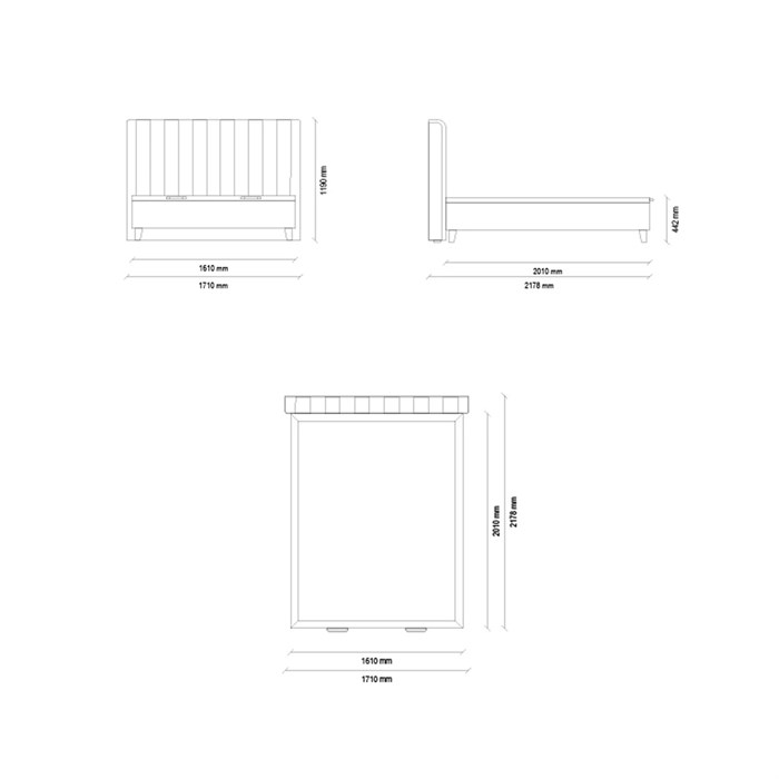 Основание кровати 150x200 ENZA HOME MEGA EH50105 EH50105 - фото 81547