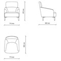 Кресло ENZA HOME Коллекция PIOVE (ПИОВЕ) арт. EH75354 EH75354